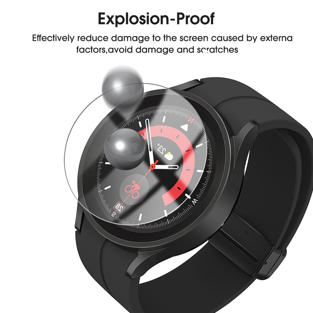 1pc Tempered Glass Pelindung Layar Samsung Galaxy Watch 5 Pro HD Anti Gores