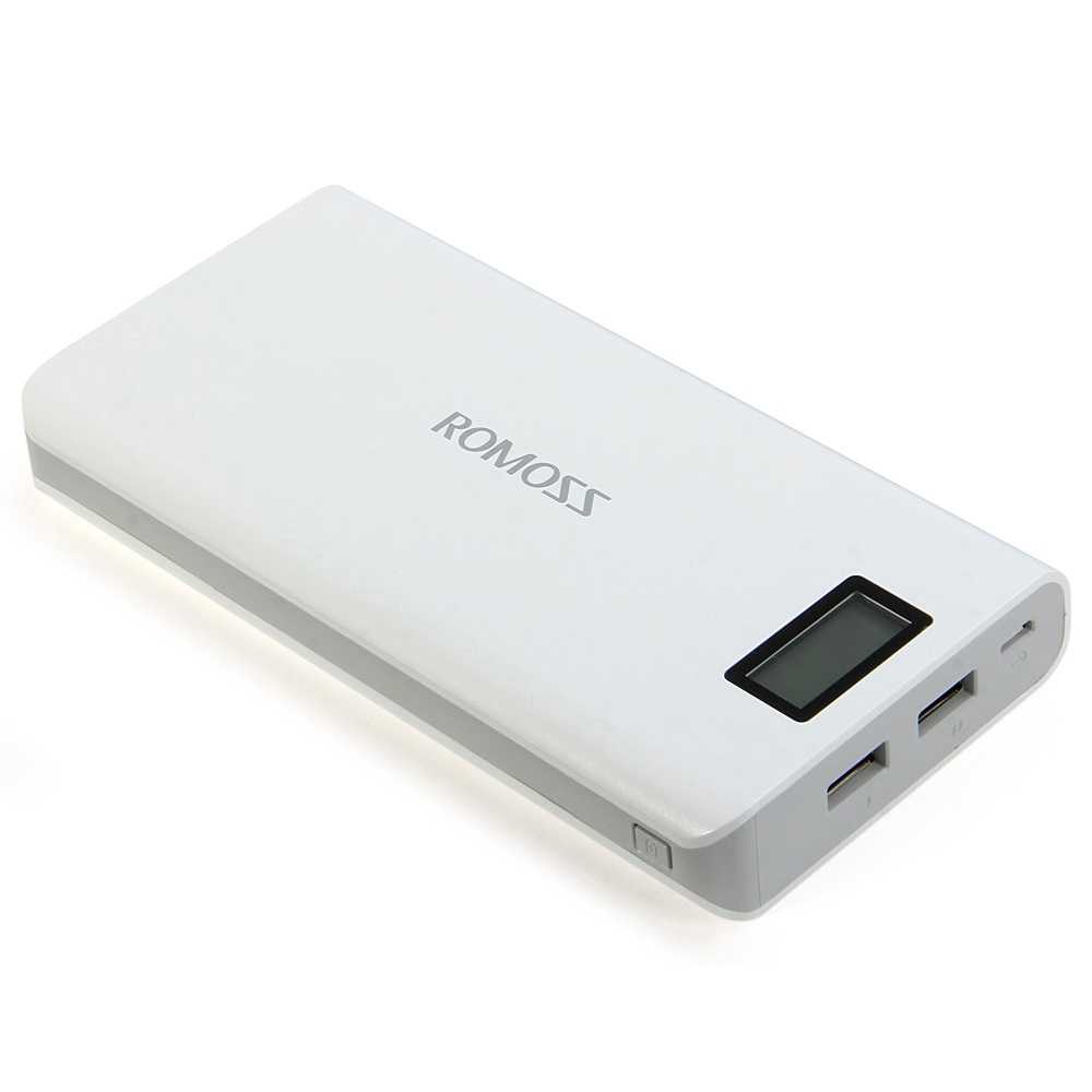 Romoss Sense 6 Plus Power Bank LCD 2 Port 20000mAh (ORIGINAL)