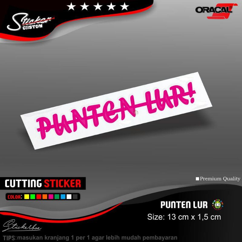 sticker cutting stiker punten lur stiker motor