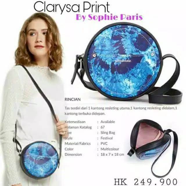 TAS SOPHIE PARIS CLARYSA PRINT/TAS SELEMPANG WANITA CLARYSA PRINT/CLARYSA PRINT SOPHIE/SOPHIE MARTIN