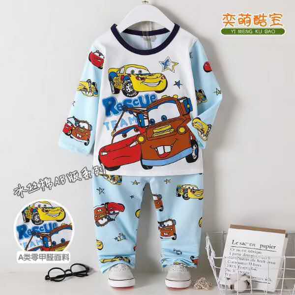 Baju tidur anak laki-laki import/baju tidur bayi/baju tidur anak laki-laki setelan