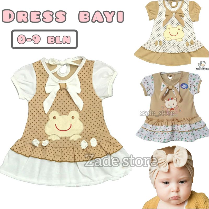 Dress bayi baju bayi perempuan Planet kidz baju newborn dress anak balita baju setelan bayi planet kids baju anak kaos keropi bear pita