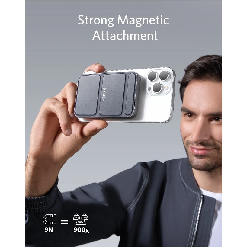 ANKER A1611 - 622 Magnetic Battery MagGo for Smartphone - Powerbank Mini MagGo untuk Smartphone dengan Magnetic Wireless Charging Support