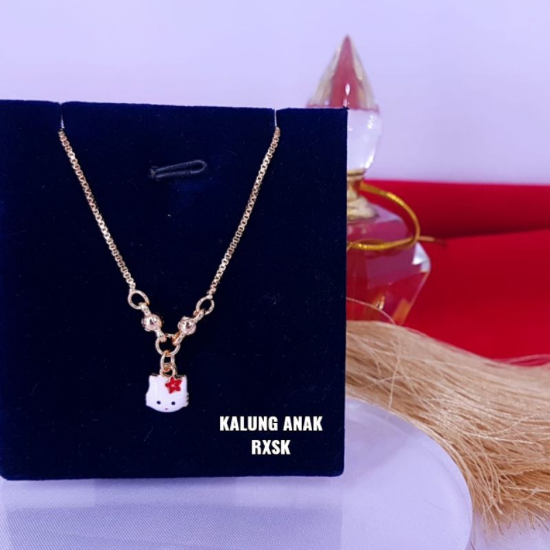 Kalung anak dan remaja kode KA1 anti alergi,bahan rhodium,awet,tahan lama