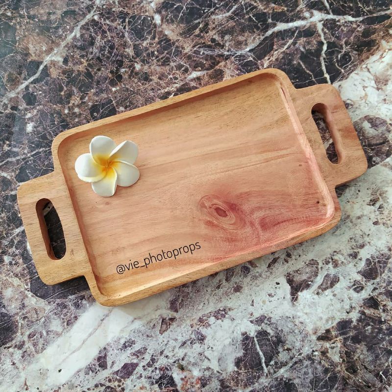 Tray Handle Vie01 / Tray Kayu Props Foto / Properti Fotografi