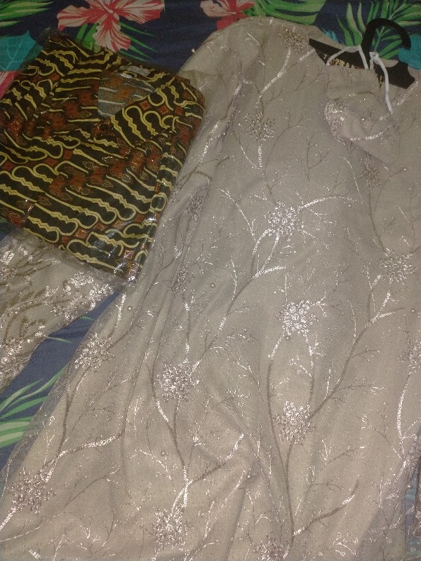 Couple Batik Modern Kemeja Lengan Panjang Rok Wisuda Acara Seragaman Keluarga Kondangan