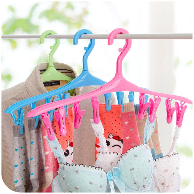 8 in 1 hanger serbaguna jepitan jemuran praktis multifungsi Laundry Cuci Shoes Sock Underwear cd BH