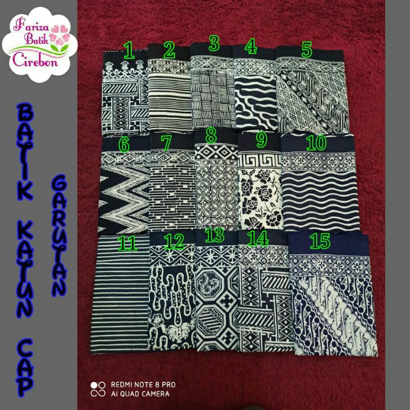 KAIN BATIK CIREBON TRUSMI BATIK FARIZA KATUN CAP SEWARNA GARUTAN KEKINAN BAJU PRIA WANITA MODERN