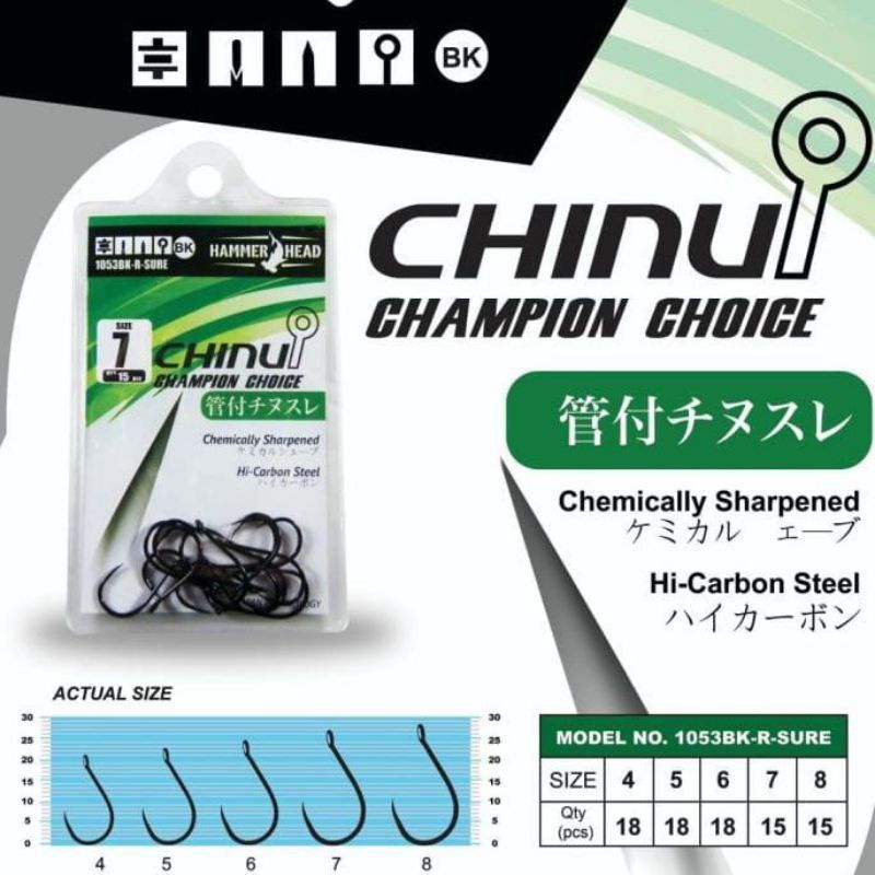 KAIL PANCING HAMMERHEAD CHINU CHAMPION CHOICE 1053BK-R SURE TANPA RUWIT