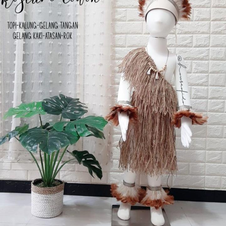Xpress✔️ Baju adat anak Kostum adat papua Rok papua | Flash | COD | TERBARU | TERMURAH