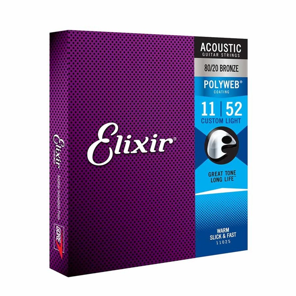 Elixir Akustik Polyweb 80/20 Bronze Senar Gitar 11000 11025 11050