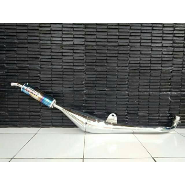 knalpot Fizr JPM RACING CROOM halfblue