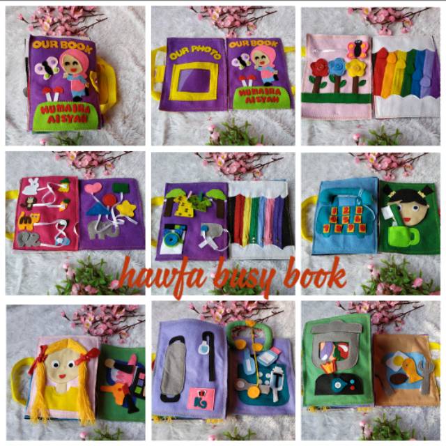 Busy book/buku anak/softbook/montesori di rumah/mainan edukasi
