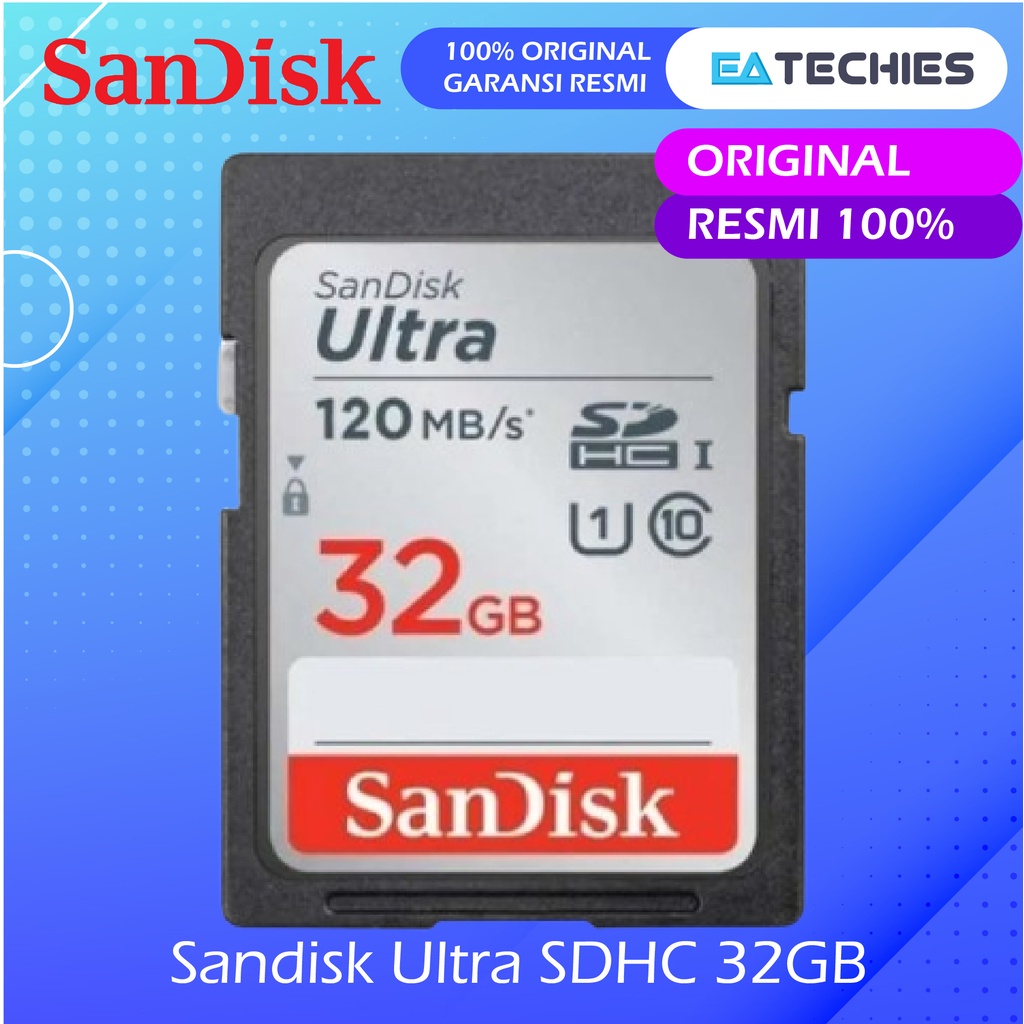 Sandisk SDHC 32GB 120mbps SD Card 32 gb Garansi Resmi Original