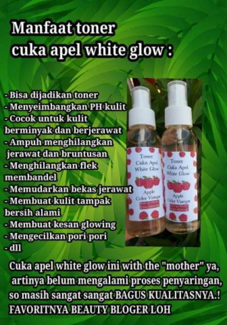 Toner Cuka Apel White Glow Indonesia