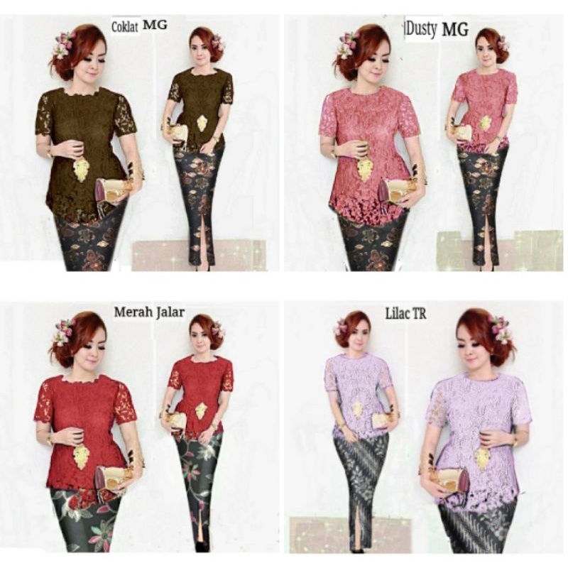 kebaya brukat/kebaya wisuda remaja ABG/baju kondangan/kebaya tunangan/seragam pagar ayu akad pernika