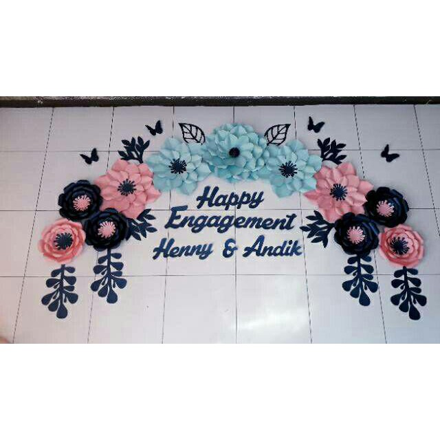 

Paper flower / Backdrop Gratis nama/real pict/ bunga kertas