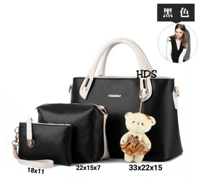 Fashion starla handbag 3in1  /fashion wanita /tas satu set murah