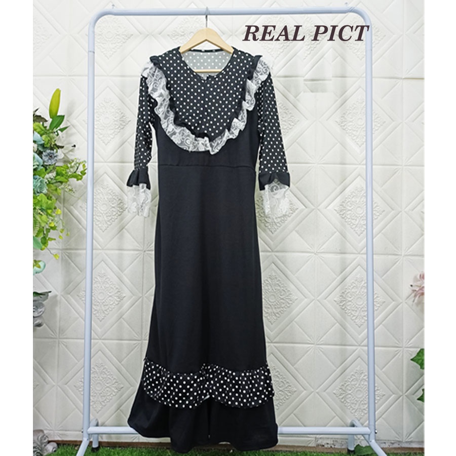 EMIKA POLKA DRESS BUSUI GAMIS ONDE RENDA GL FASHION