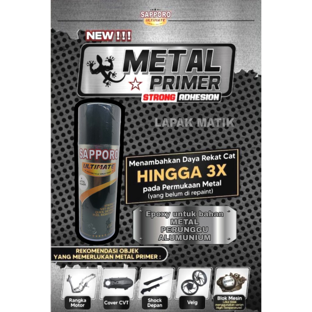 Pilok Sapporo METAL PRIMER cat dasar metal 400ML