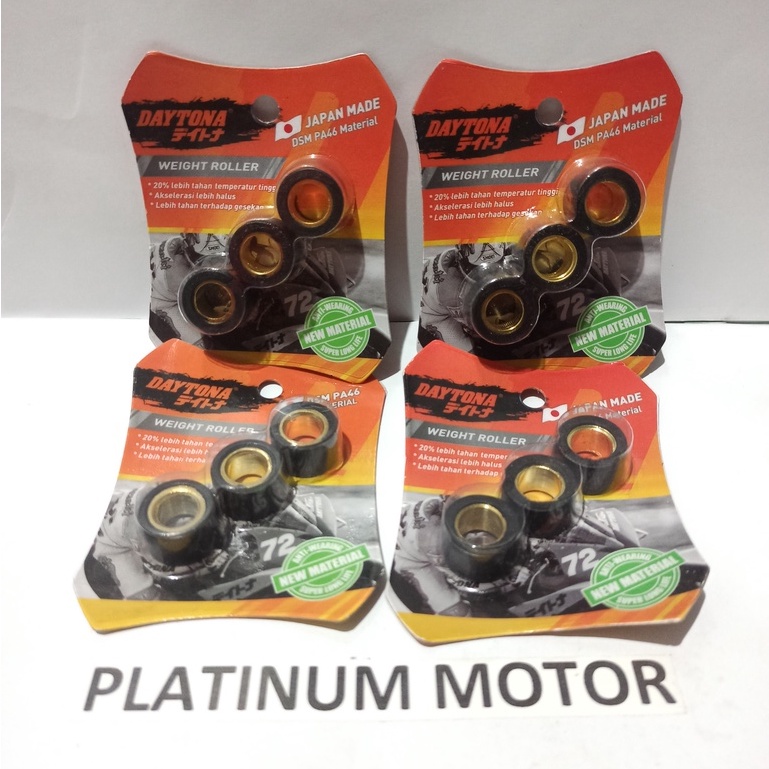 ROLLER RACING DAYTONA N-MAX XEON MIO M3 AEROX KEMASAN 3 PCS