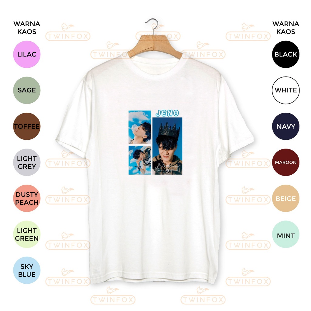 Kaos Kpop NCT Dream Jeno Beatbox Blue Ver Photo Unisex S-XXL Big size/Jumbo