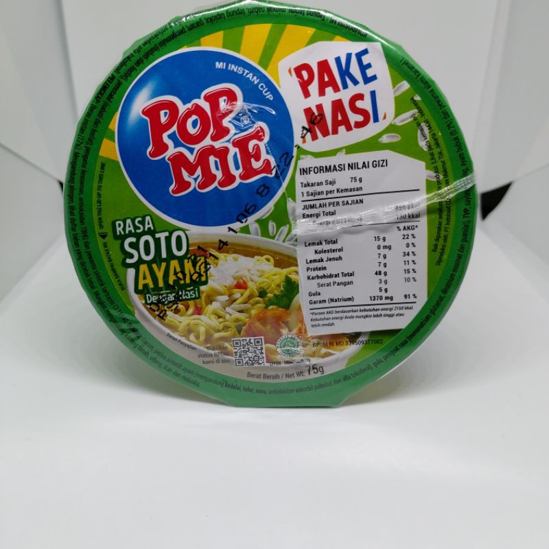 Jual Pop Mie Panas Pop Mie Pake Nasi Rasa Soto Ayam G Shopee Indonesia