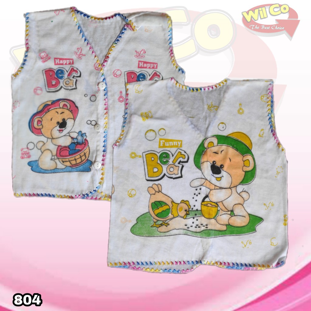 K804 - BAJU ATASAN BAYI PAKAIAN BAYI TIGA MODEL LENGAN PANJANG LENGAN PENDEK DAN TANPA LENGAN