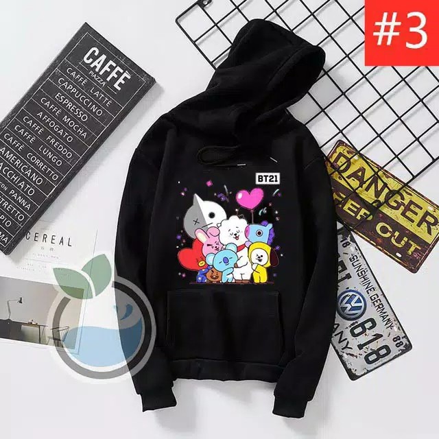 Hoodie Anak Laki Laki BT21 Sweater Perempuan Pulover anak anak