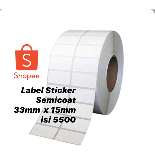 

Label Sticker Barcode Semicoat 33x15mm 2 Line isi 5500