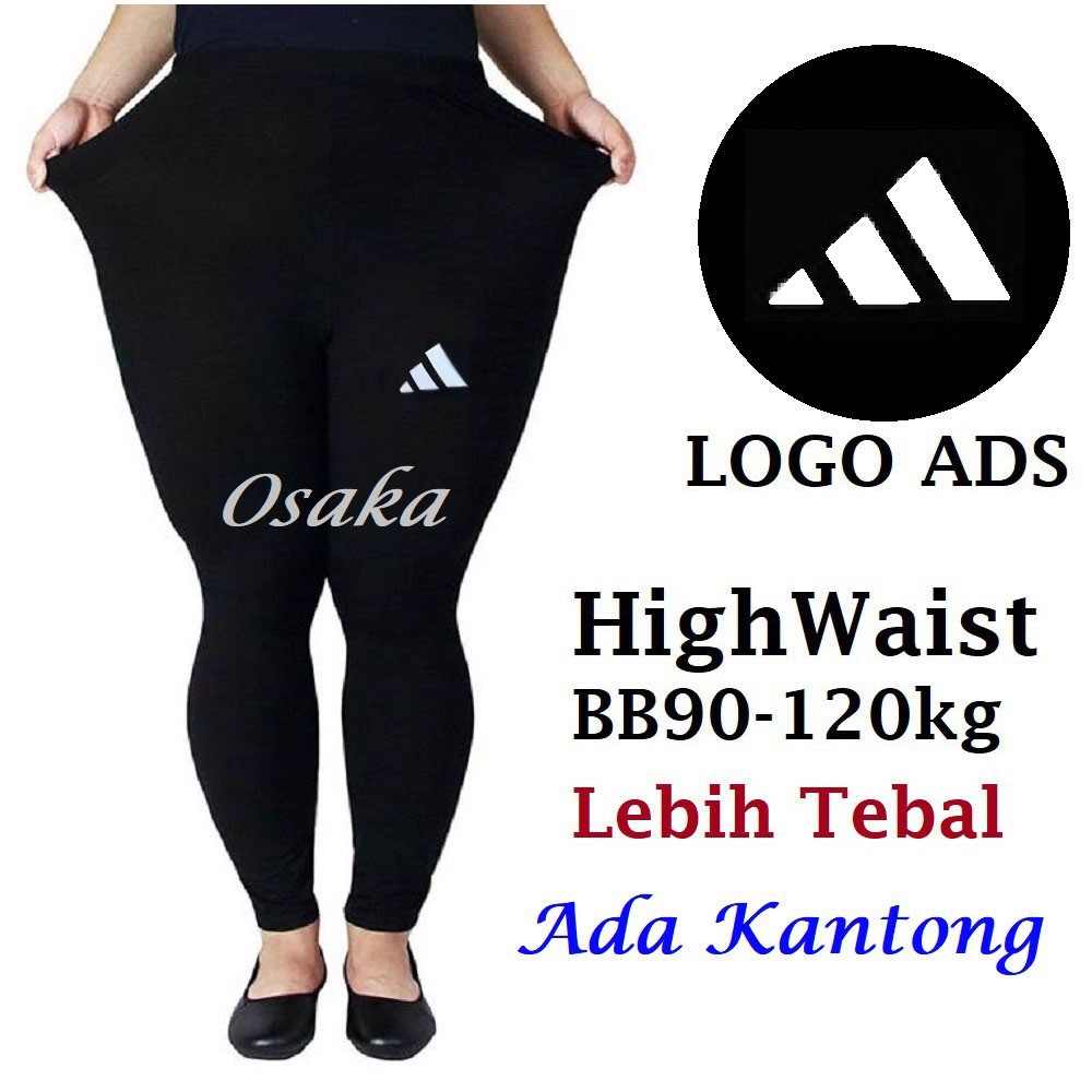 Legging Highwaist Tampak Lebih Langsing Size S sampai JUMBO Celana Leging High waist Wanita Lejing BIG SIZE HIGH QUALITY Legging senam zumba lari olahraga Sport