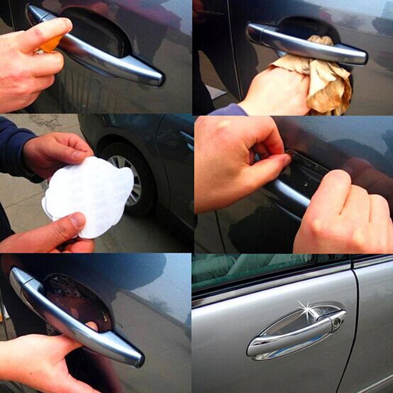 Stiker Handle Mobil Anti Gores Gagang Pintu Mobil Car Door Protector Isi 4pcs