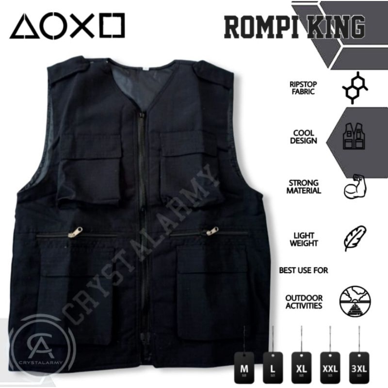 rompi tactical/rompi king/rompi wartawan/rompi lapangan