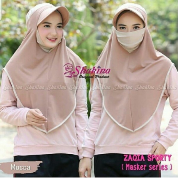 HIJAB JILBAB TOPI INSTAN ZAQIA SPORTY MASKER