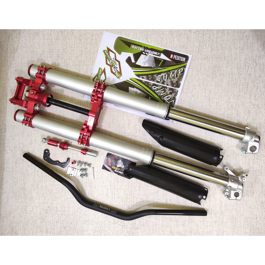 Upside Down Kawasaki KLX 150 Expedition Jump Shock depan KLX Red