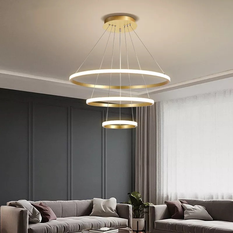 Lampu Gantung Hias Minimalis Modern Gold Premium Edition Chandelier