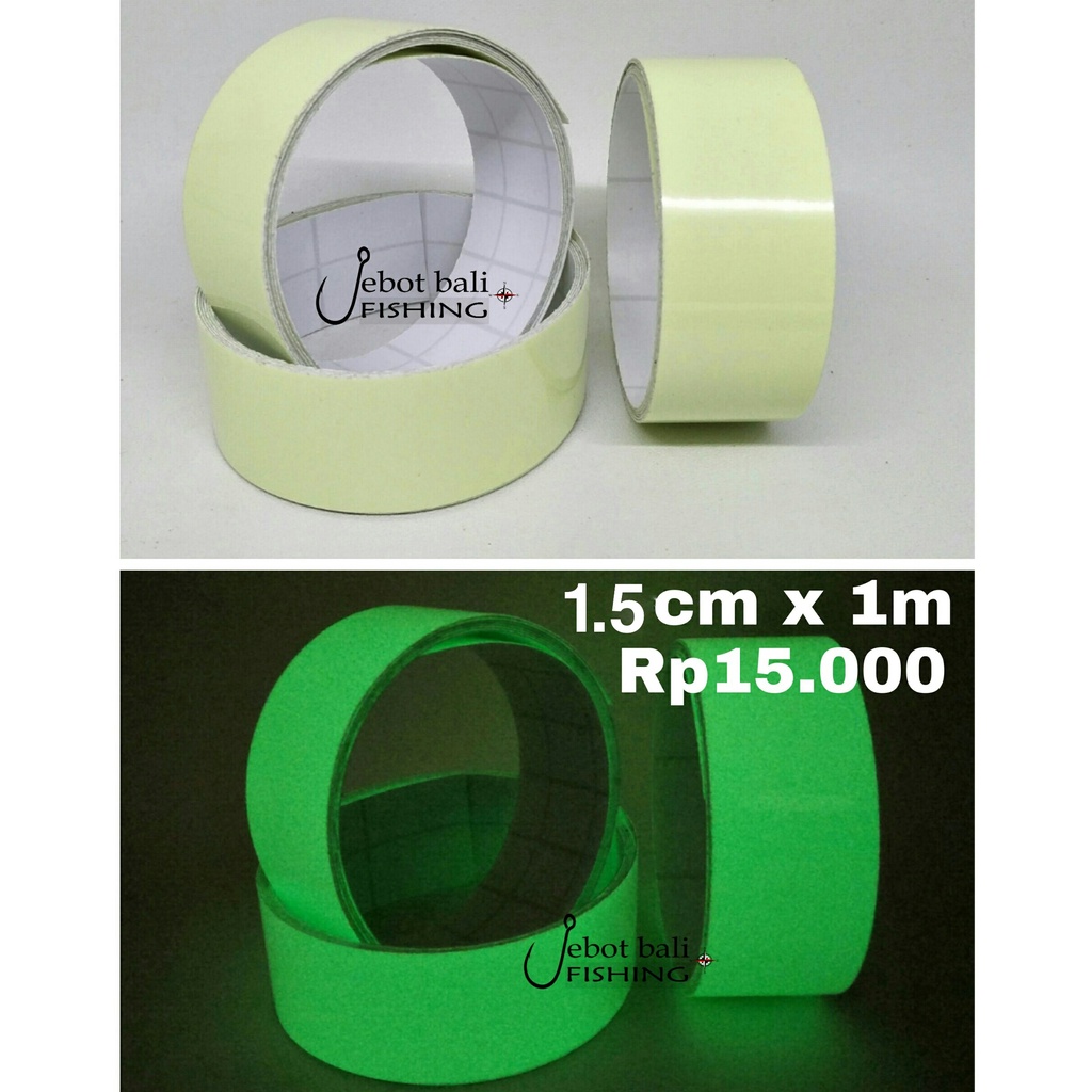 Stiker GID Sticker Glow In The Dark Pospor Hijau Untuk Umpan Pancing Metal jig Minnow Popper Egi dll