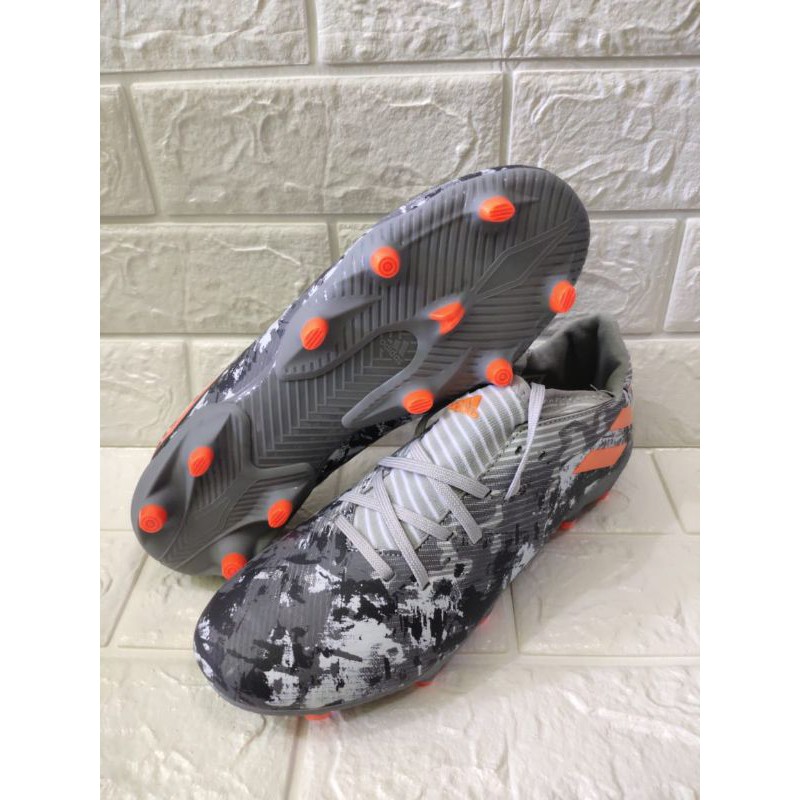 Sepatu Bola Adidas Nemeziz 19.3 Grey Core Red FG Replika impor