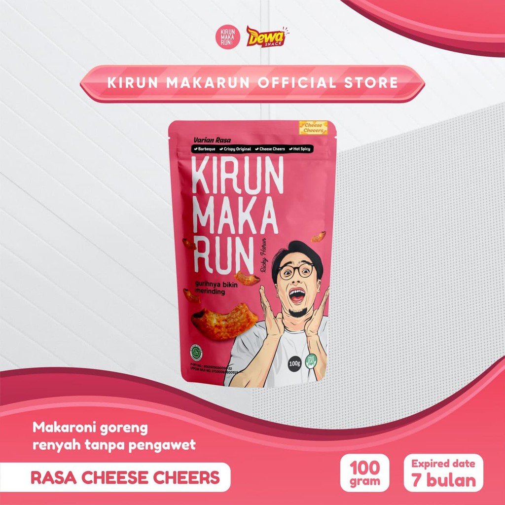 

Kirun Makarun | Makanan Ringan | Makaroni Keju Cheese Cheeers 100gr