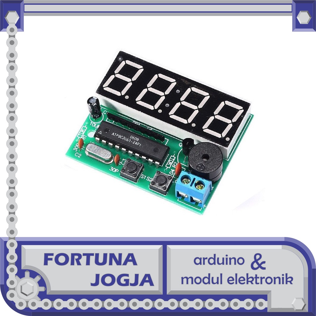 Jual Diy Kit Jam Digital 4 Segment 4 Bits C51 Electronic Clock Shopee
