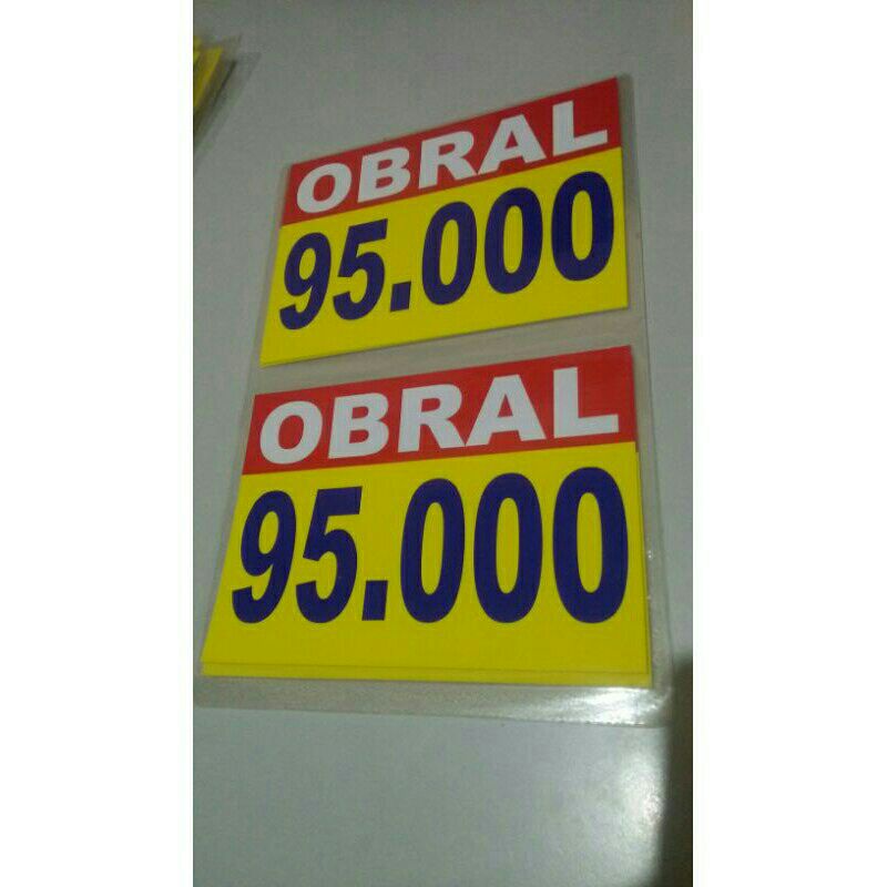 

Harga Obral Laminating /1Folio dapat 2 pcs / Hargaobral / Obralan / Bandrol Harga