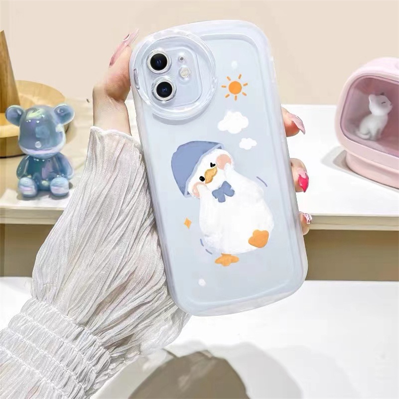 Soft Case Pelindung Desain Bebek Hitam Putih Tahan Banting Untuk Redmi Note 11 11s 10s 9 9s 8 Pro Redmi 10C 10A 10 9A 9C 9T Xiaomi Mi 11T Pro Poco X3