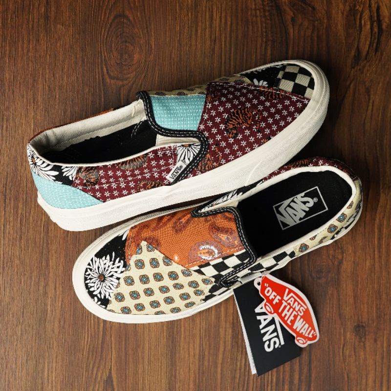 Vans Slip On Tiger Patchwork Black True