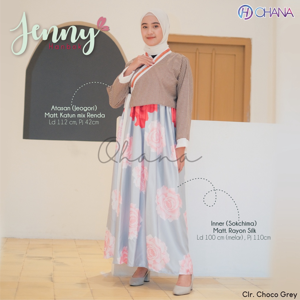 Hanbok Korea Baju Jumbo Wanita Setelan Rompi overall Modern Set Maxi Dress Baju  Tradisional Ohana A
