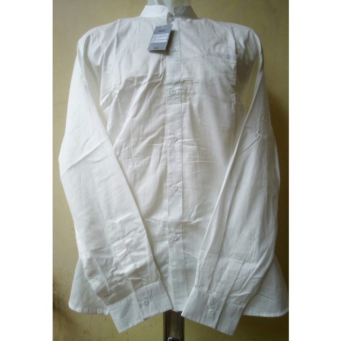 Baju Koko Jumbo XXL XXXL XXXXL Putih Polos Lengan Panjang - Putih, XXL