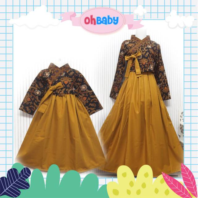 Gamis Hanbok Bolero Batik Brownie