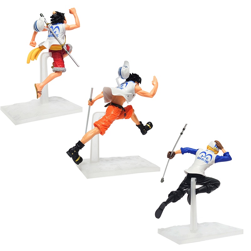 Mainan Action Figure Model Anime One Piece Running Three Brothers Sabo Ace Luffy Untuk Koleksi Dewasa