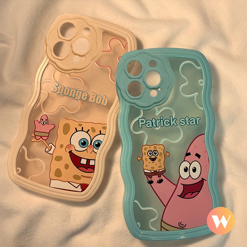 Soft Case Motif Kartun SpongeBob Patrick Star Untuk iPhone 7plus 11 13 12 Pro MAX 6 6s 7 8 Plus XR X XS MAX SE 2020