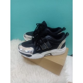 Sepatu Sneakers Dp11 Wanita Sneaker Putih Hitam Cewek