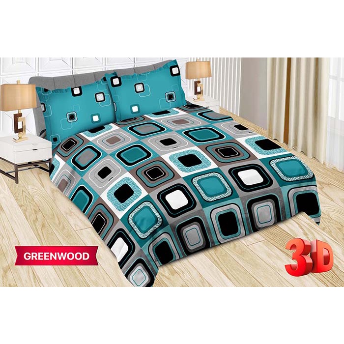 Wajib Anteraja 1 Kg Only (Hanya) Bedcover Bonita Green Wood 180x200